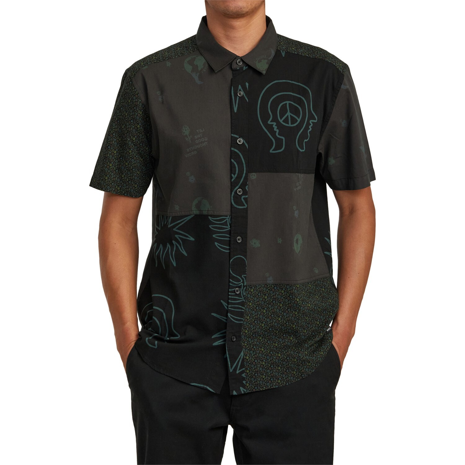 

Рубашка RVCA Compilation Short-Sleeve, черный