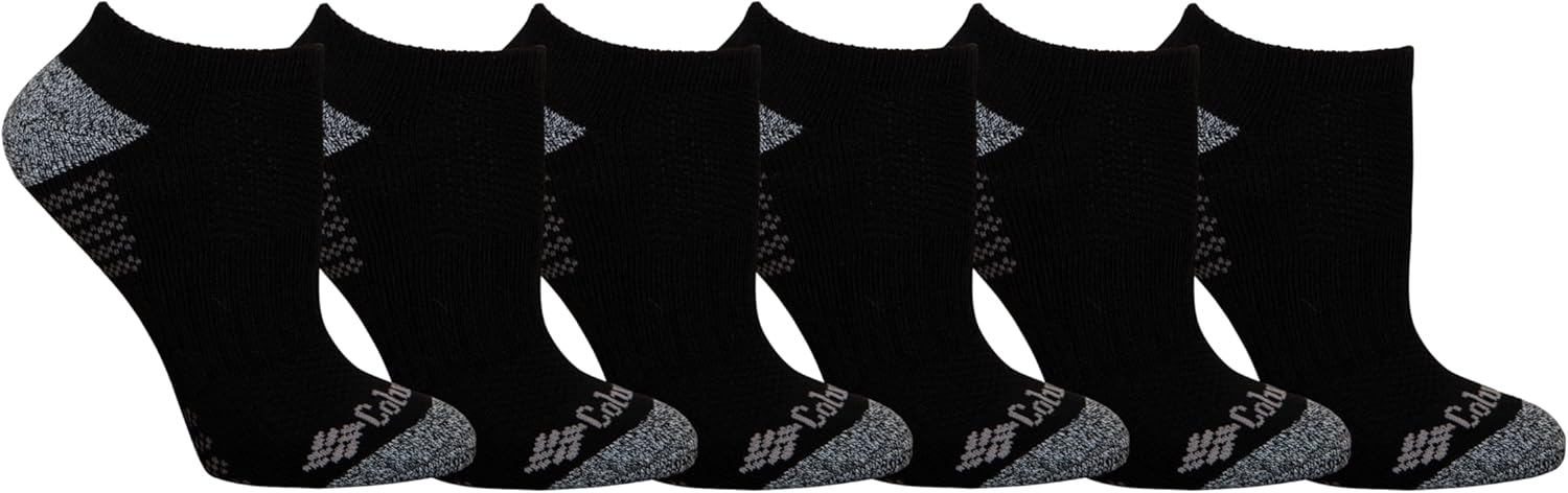 

Columbia женские укороченные носки Pique Footbed, 6 пар, Black/Grey Logo