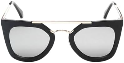 

Солнцезащитные очки «кошачий глаз» 2026 года для женщин, винтажные, модные, с зеркальными линзами, с защитой от УФ-излучения UV400, женские солнцезащитные очки MTZJH, D123 Black Silver