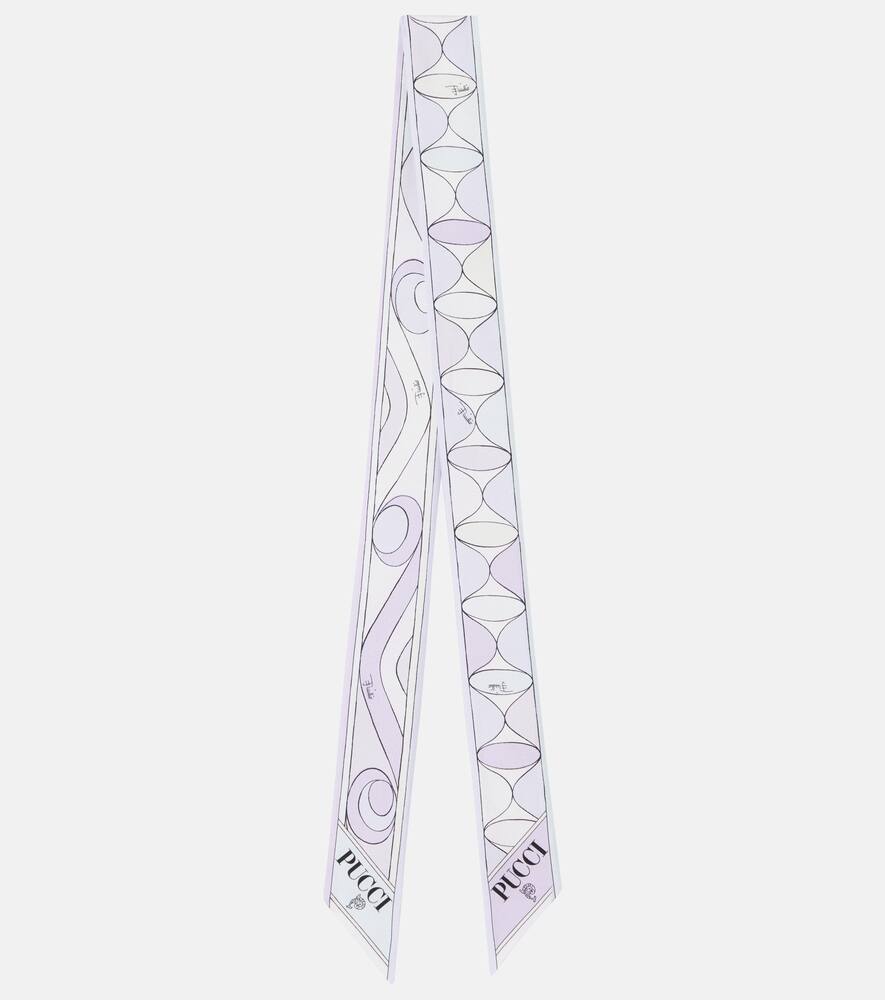 

Шелковый шарф Manuba and Moiré из твила Pucci, Lavander