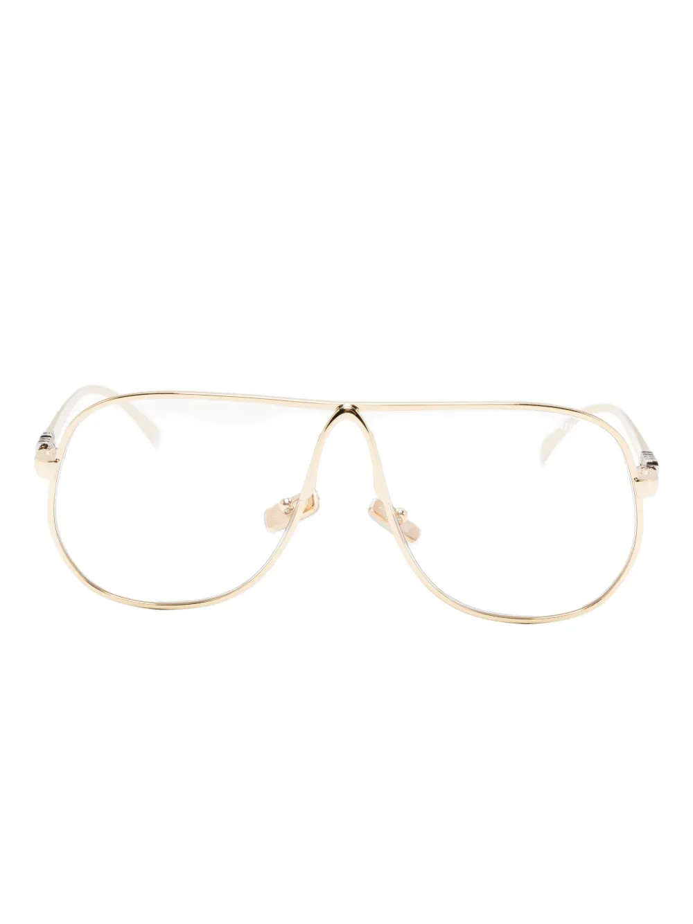 

Очки в овальной оправе Miu Miu Eyewear, золотой