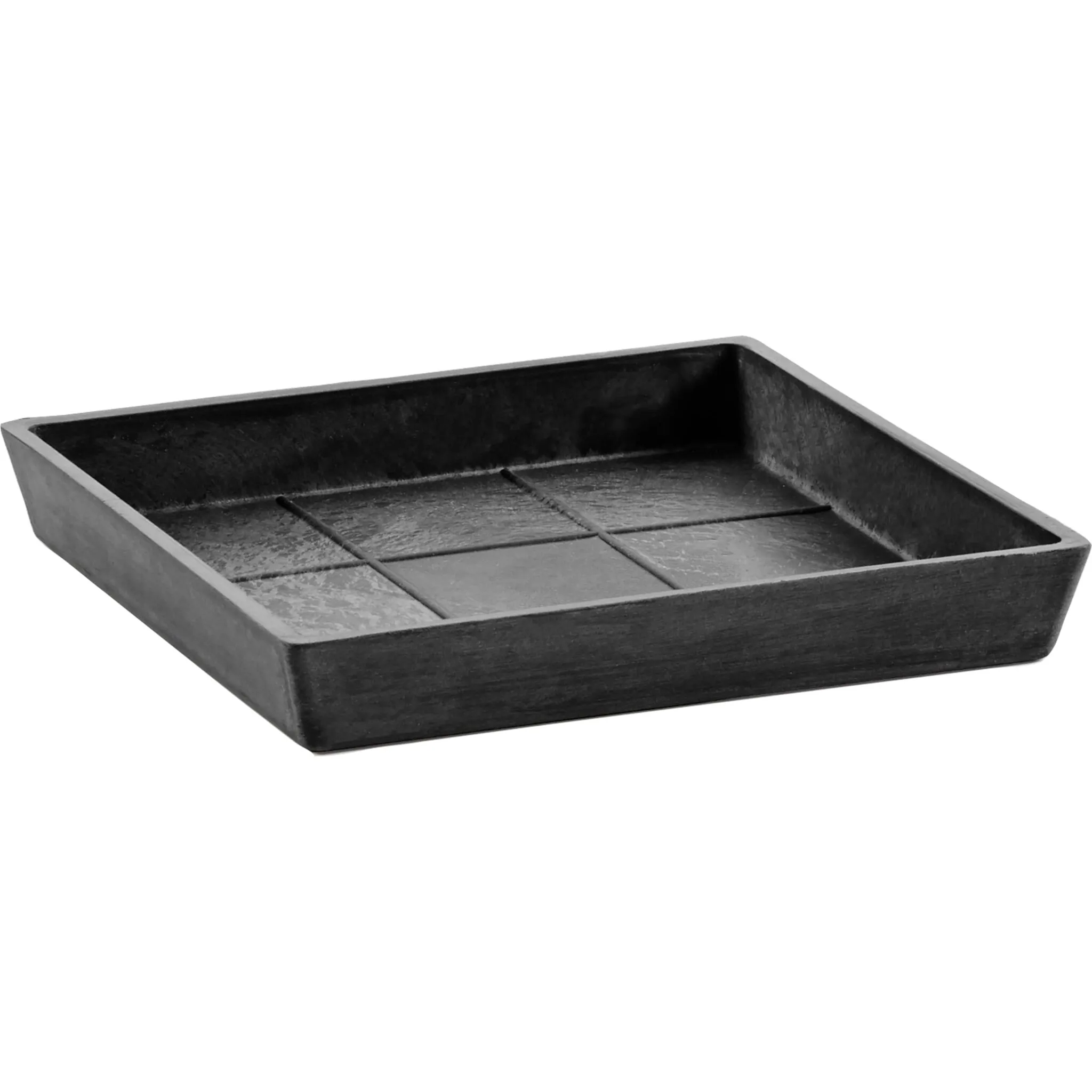 

ECOPOTS Подставка для цветочного горшка «SQUARE SAUCER Dark Grey», ШxГxВ: 18x18x2,5 см, темно-серый