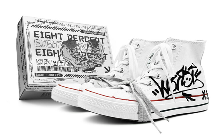 

1970-е годы Кеды унисекс с высоким берцем бежевые/черные Converse