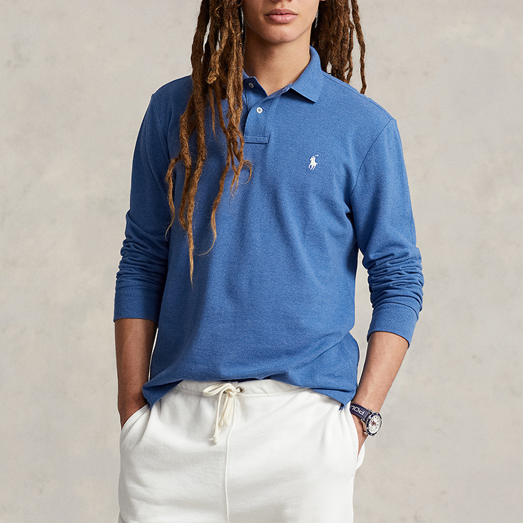 Футболка поло мужская синяя FW23 Polo Ralph Lauren — фото 3