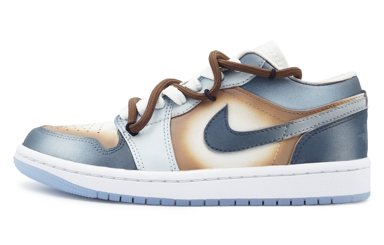 

Баскетбольные кроссовки Air 1 Vintage женские с низким верхом, синий/белый/коричневый Jordan