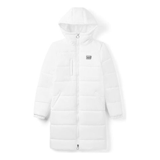 

Куртка long hooded puffer jacket 'white' Vans, белый