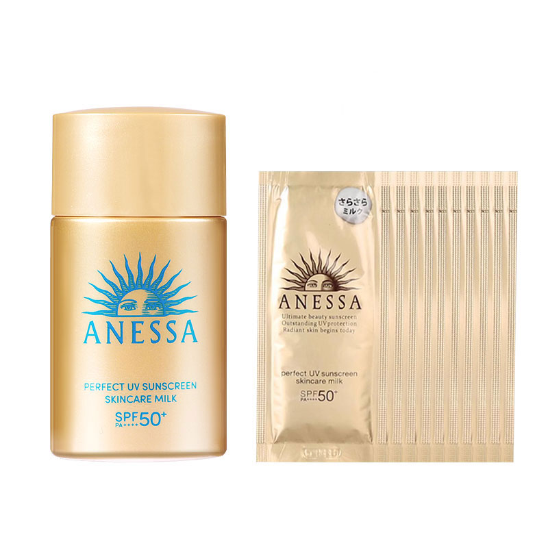 

ANESSA Маленький gold bottle солнцезащитный лосьон для лица с защитой от ультрафиолета, waterproof и sweatproof spf50+