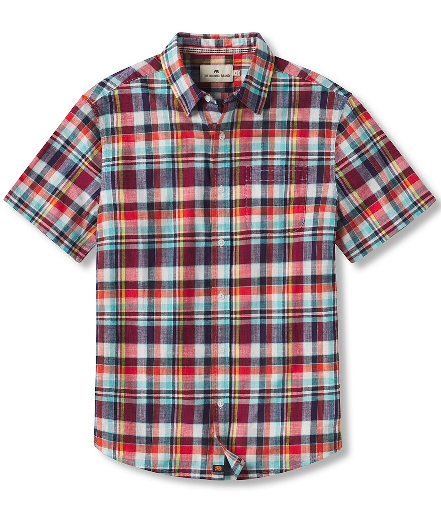 

Рубашка на пуговицах в клетку Normal Brand Jasper The Normal Brand, красный