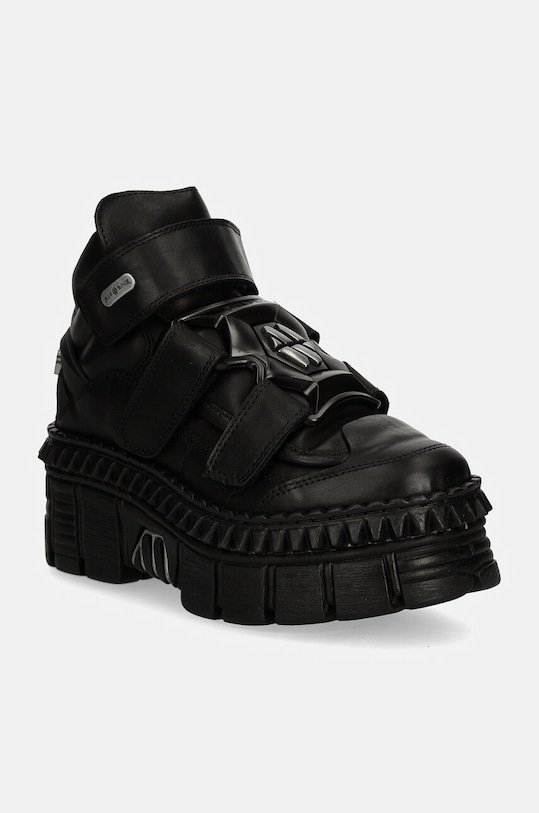 Кожаные кроссовки Crust Negro Negro + Tower Casco Negro New Rock, черный