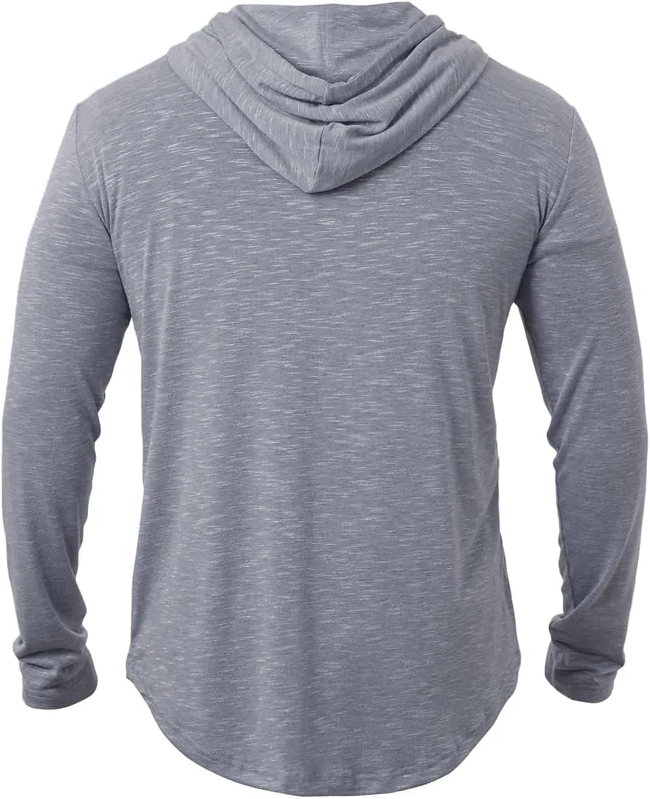 Спортивная толстовка с капюшоном для мужчин, Long Sleeve, Pullover, Solid Color — фото 3