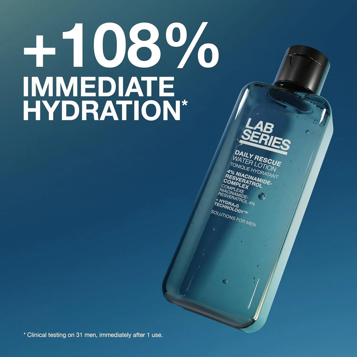 Набор для ухода за кожей лица Lab Series Men's Hydrating Skin Care Set - Daily Rescue Bundle Set - водный лосьон-тоник 6,7 жидких унций и увлажняющий лосьон для лица 1,7 жидких унций — фото 2