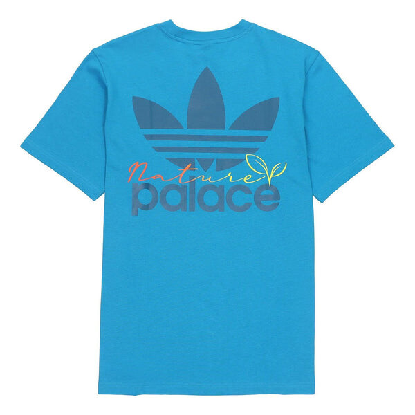 

Футболка men's originals x palace crossover ss22 back logo printing short sleeve blue t-shirt Adidas, мультиколор