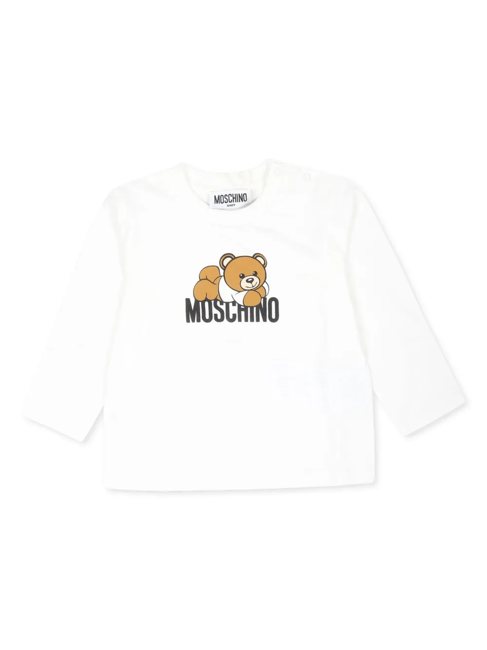 

Лонгслив с логотипом Moschino Kids, белый