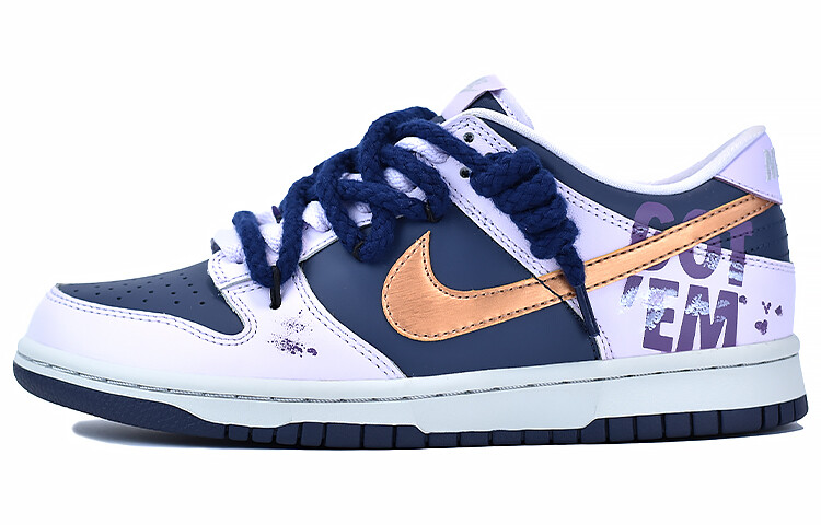 

Кроссовки Nike Dunk Skateboarding Shoes Women's Low-top Purple, темно-синий