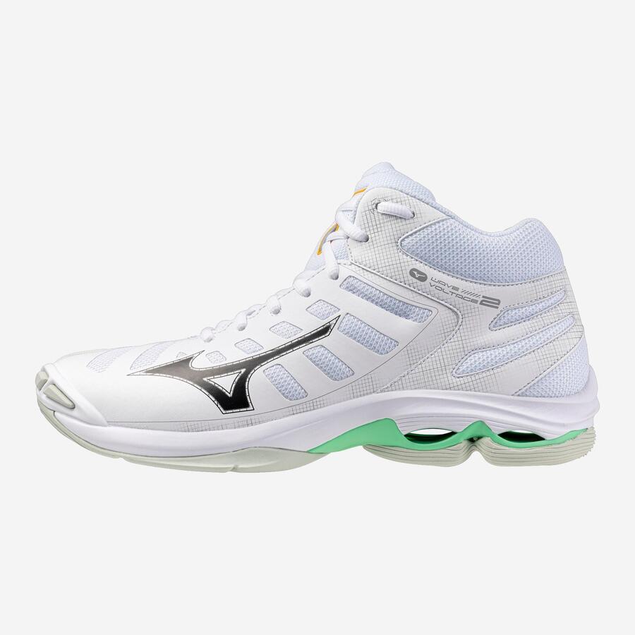 Женские волейбольные кроссовки для зала MID - Mizuno Wave Voltage 2 белые