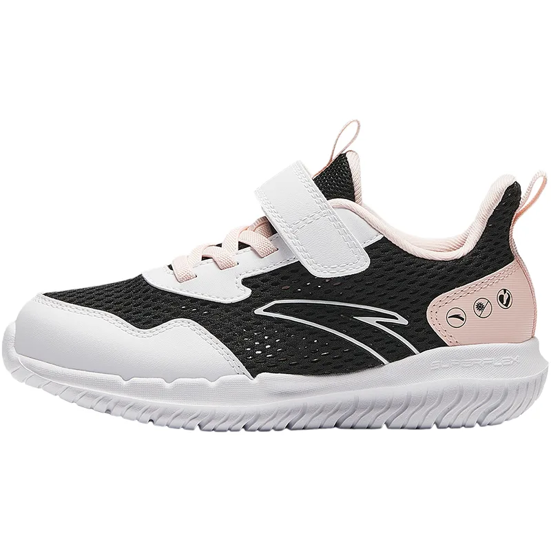 Antakids Детские кроссовки для бега low top с дышащей легкой амортизацией black white pink
