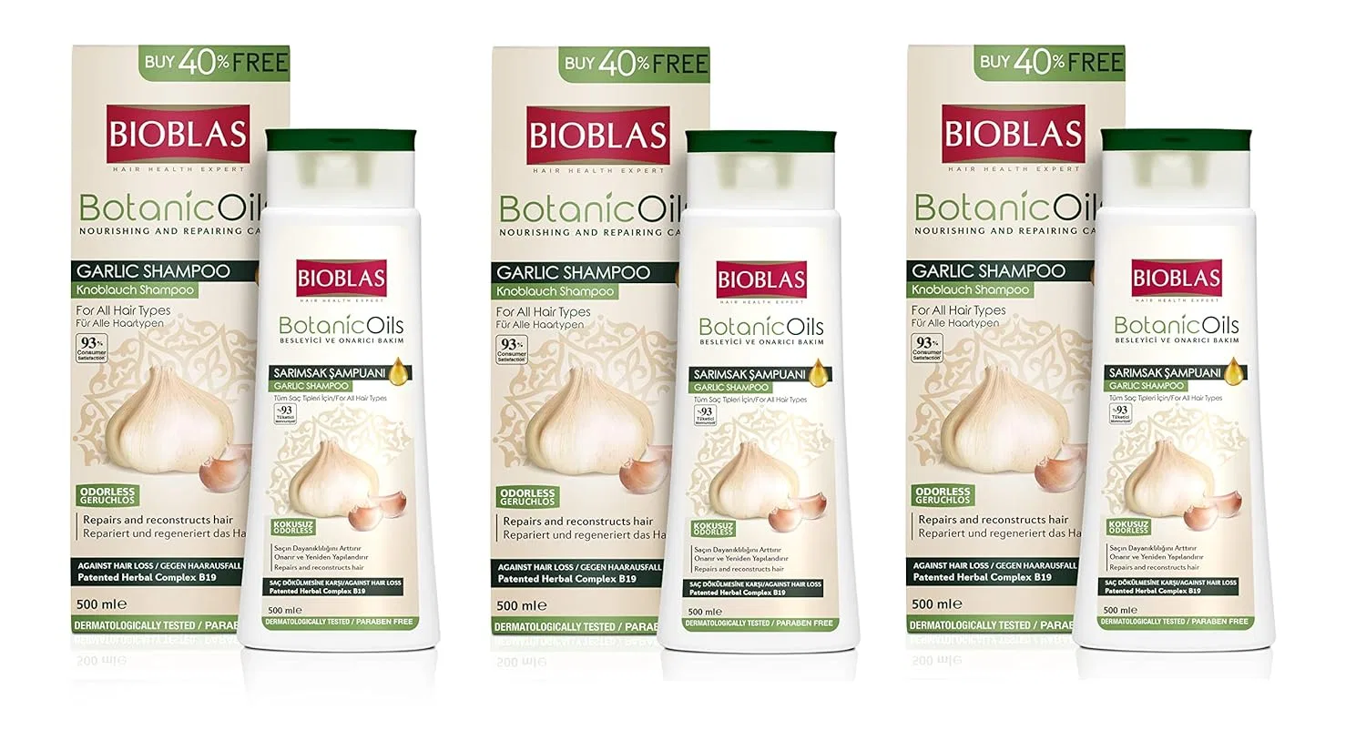 Шампунь против выпадения волос с чесноком Bioblas BotanicOils, 500 мл Bioblas