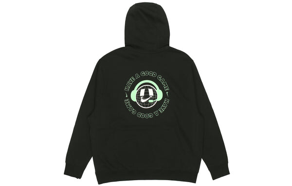 Толстовка Men's Nike Large Logo Printing Sports Knit Black, черный — фото 2
