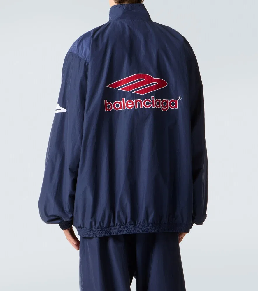 Спортивная куртка 3B Sports Icon из хлопковой смеси Balenciaga, синий — фото 4