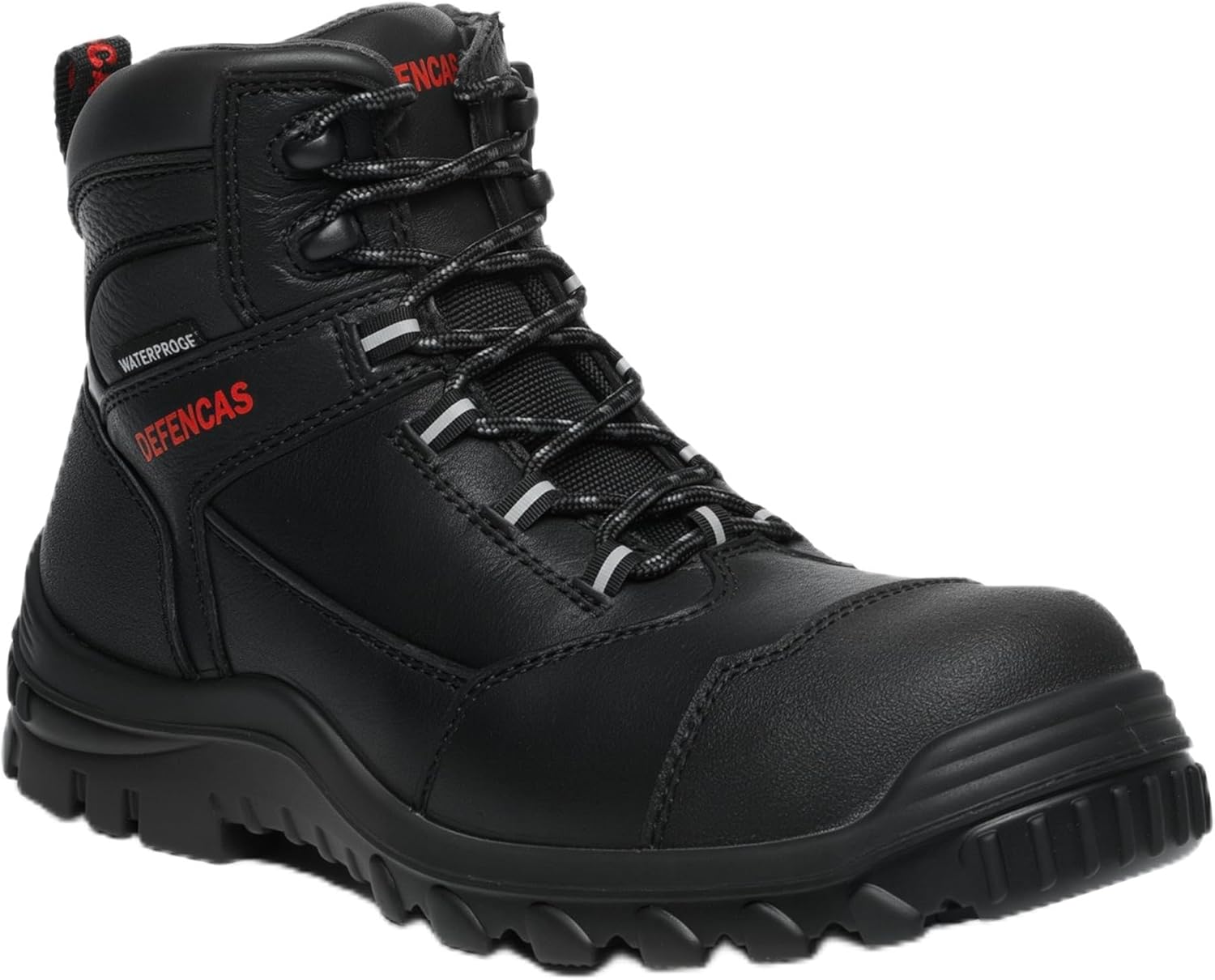 

Мужские водонепроницаемые ботинки Defencas 6 и 8'' с защитным носком, антистатические строительные ботинки, туфли из натуральной кожи с противоскользящей резиновой подошвой и боковой молнией D61211-D61212, D058711, 6\" Composite Toe