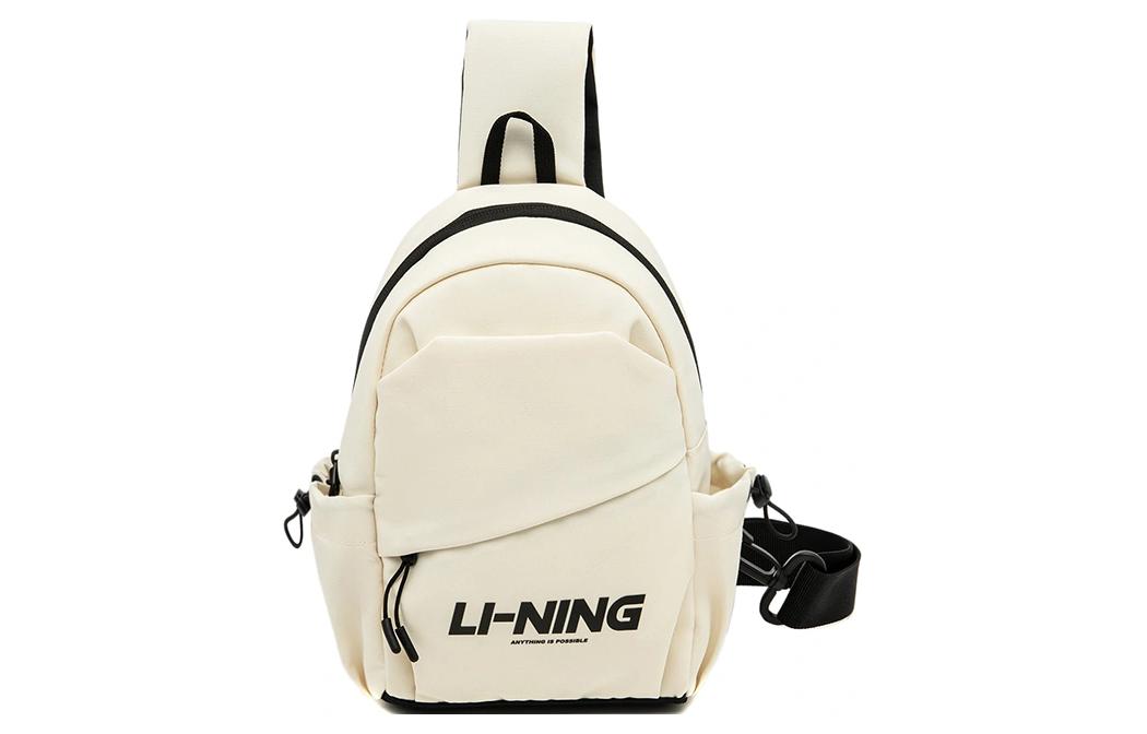 

Сумка-слинг LiNing Sports Life Collection из полиэстера на одно плечо, обычная, унисекс, цвет экрю, Ecru