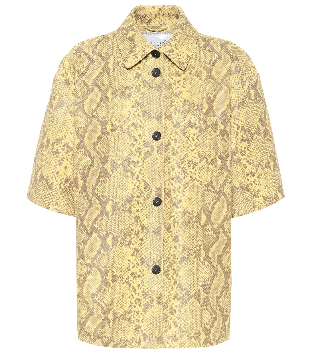 

Рубашка из кожи с эффектом змеи Common Leisure, Light Yellow