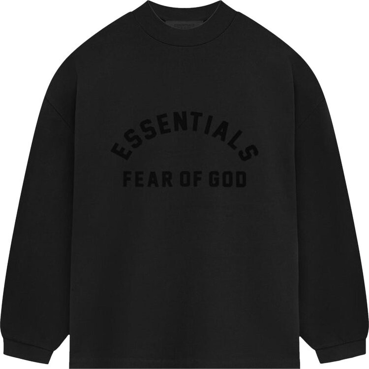 

Футболка Fear of God Essentials Heavy Jersey Long-Sleeve 'Jet Black', черный