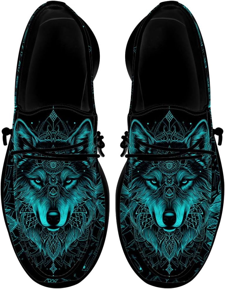 

Лоферы Wolf с принтом мандалы Quorax, черный/синий