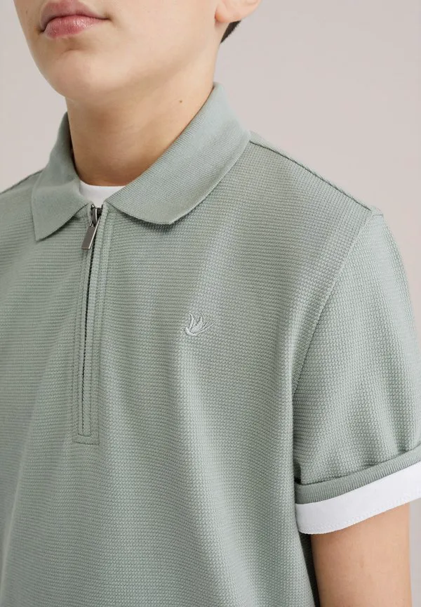 Рубашка поло We Fashion, Greyish Green — фото 3