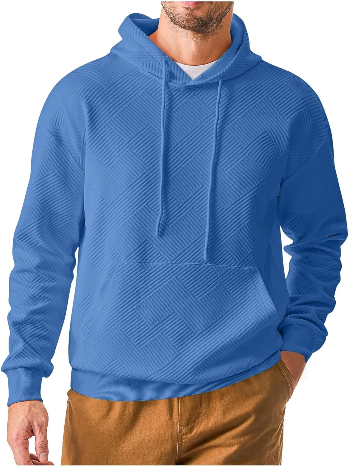 

Мужская толстовка с капюшоном Casual, 2024, длинный рукав, карман