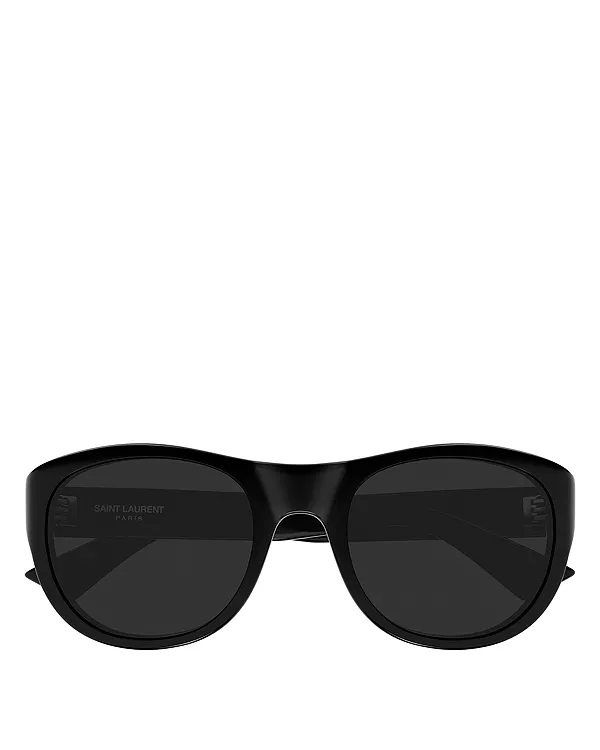 Круглые солнцезащитные очки Maxime, 54 мм Saint Laurent, черный — фото 2