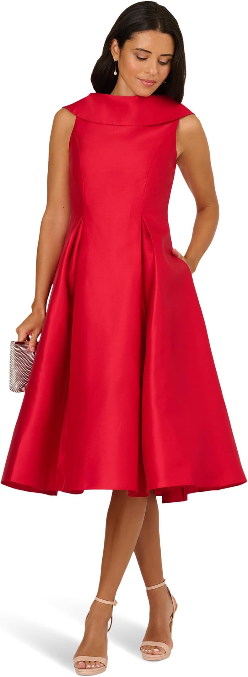 

Женское платье-водолазка из микадо Adrianna Papell, Red