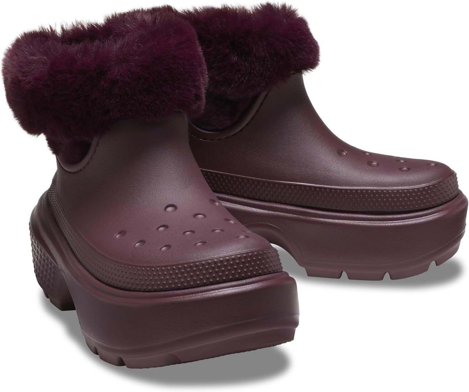 

Ботинки Crocs Stomp Lined Boot, цвет Dark Cherry