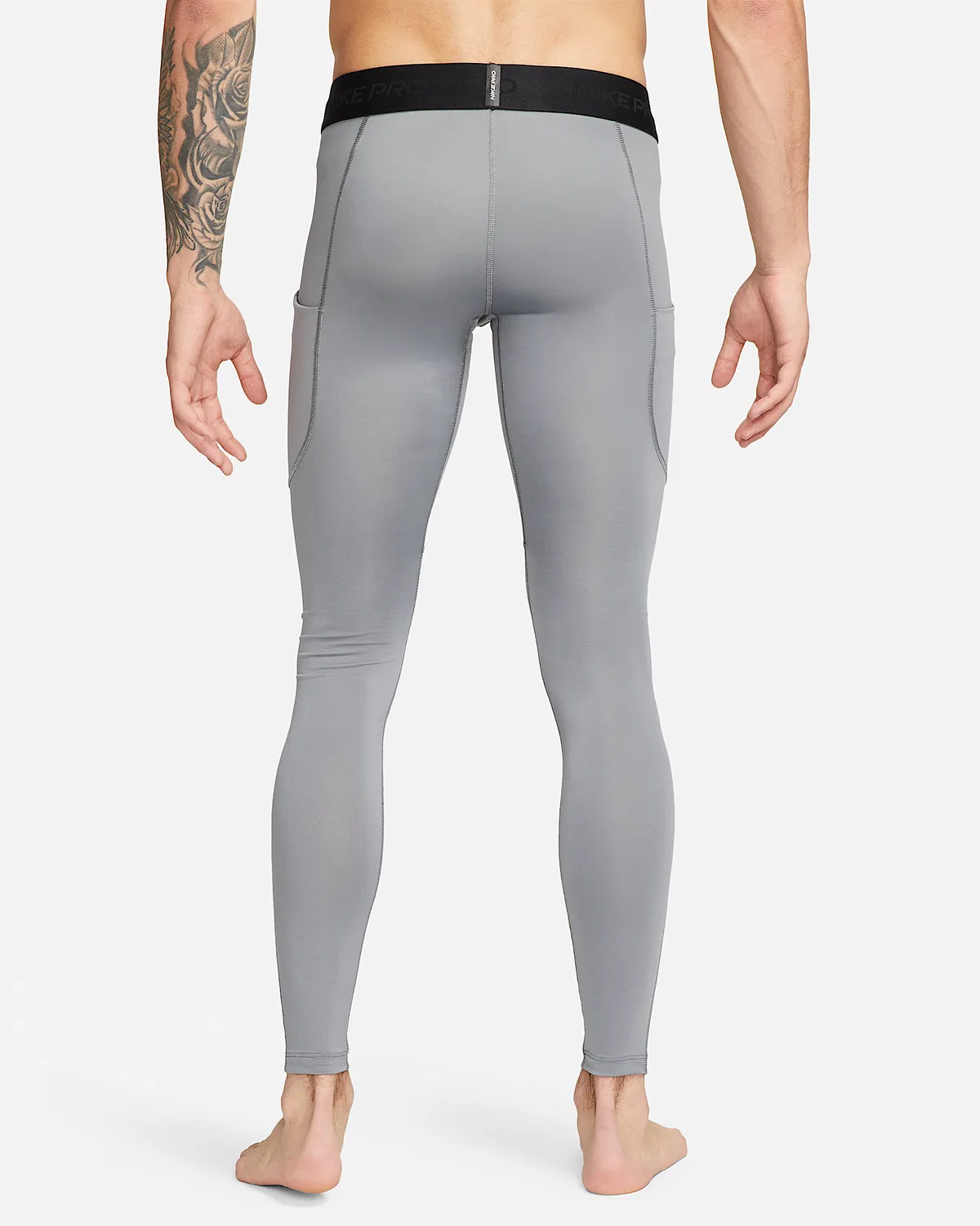 Мужские фитнес-лосины Nike Pro Dri-FIT, Smoke Grey/Black — фото 2