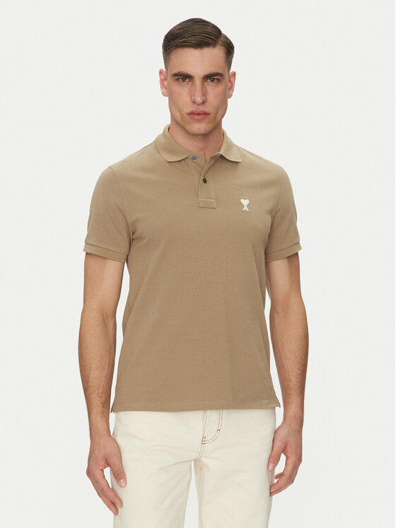 

Поло regular fit HPL060.760 Ami Paris, хаки