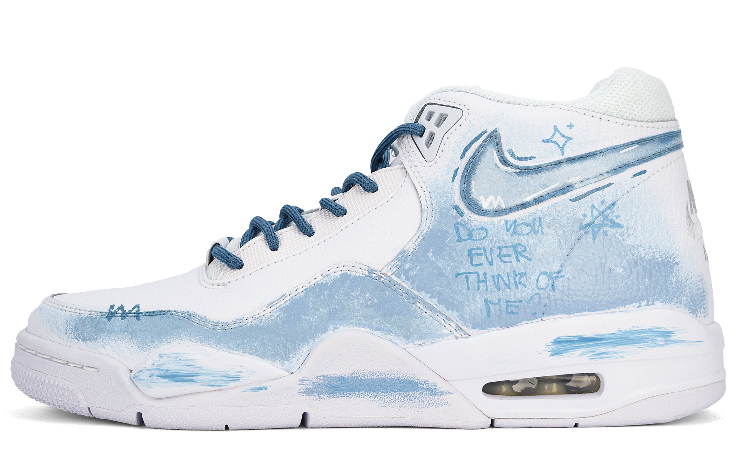 

Кроссовки баскетбольные mid top мужские blue white Nike, синий белый