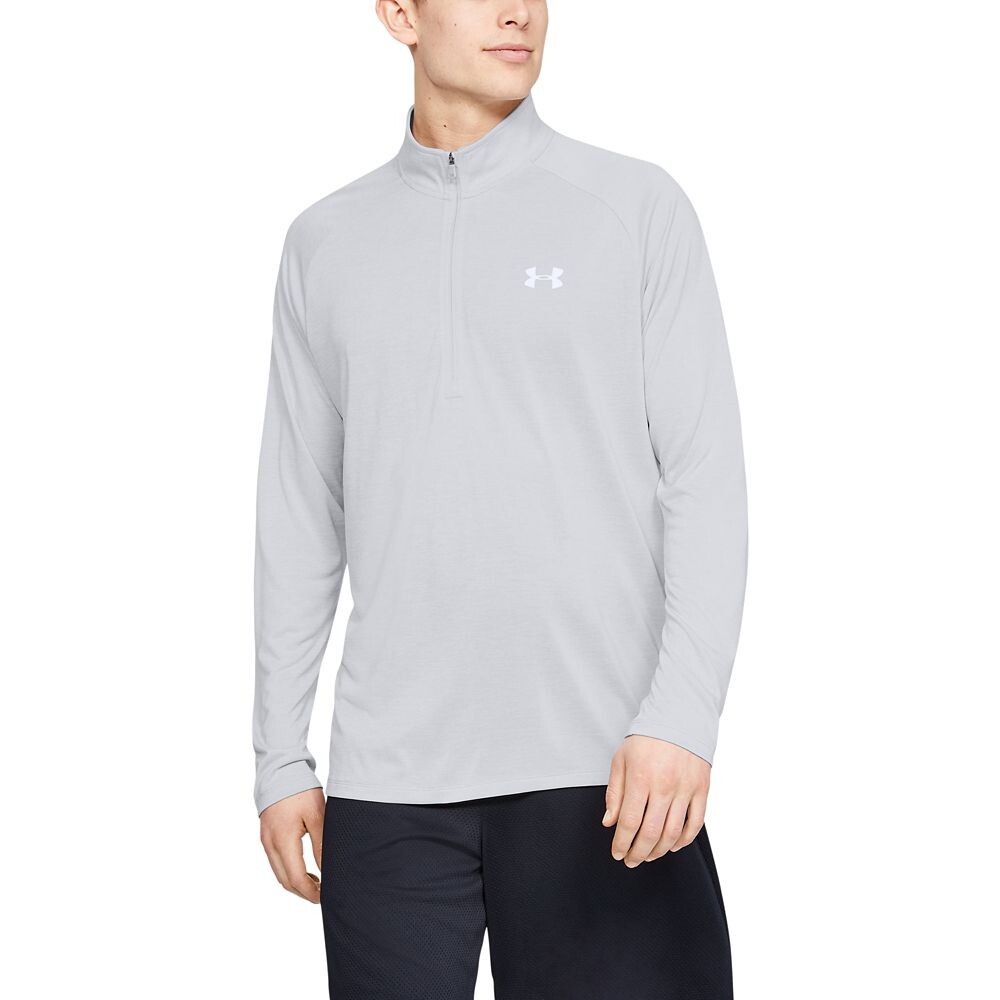 

Топ с молнией до половины размера Big & Tall Under Armour Tech 2.0, цвет Halo Gray
