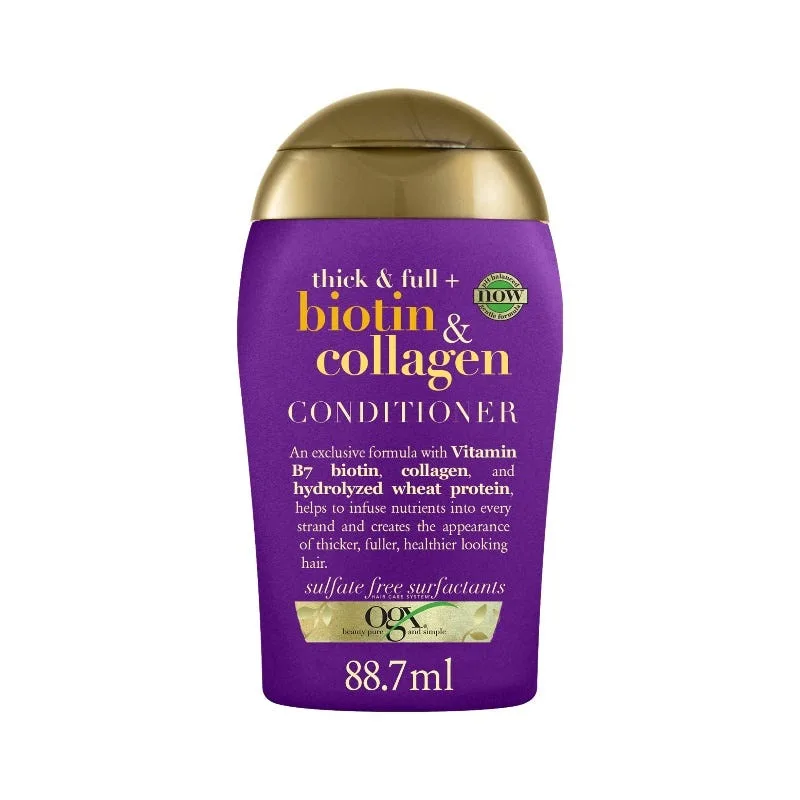 Кондиционер дорожного размера для тонких волос OGX Biotin & Collagen 88 мл