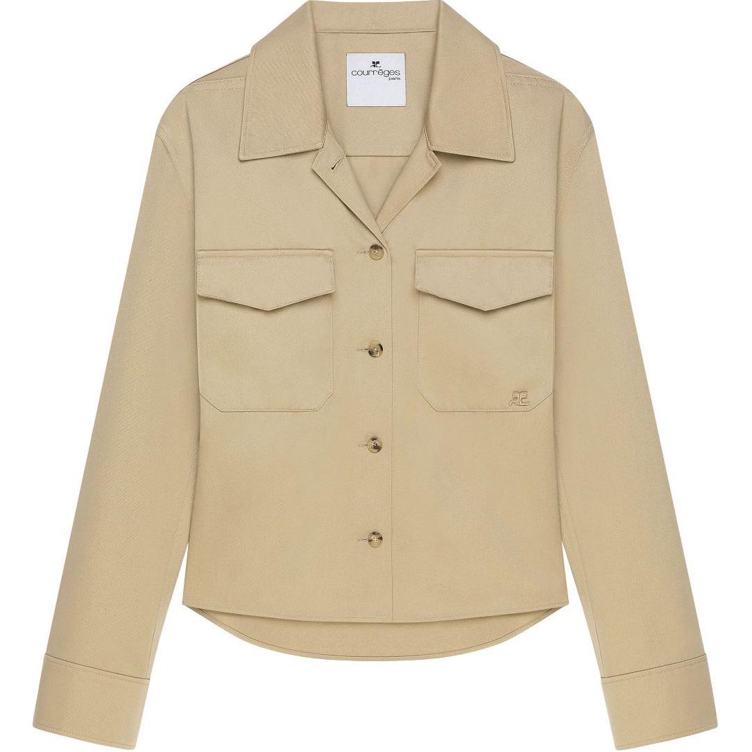 

Хлопковая рубашка Courrèges COURREGES, бежевый