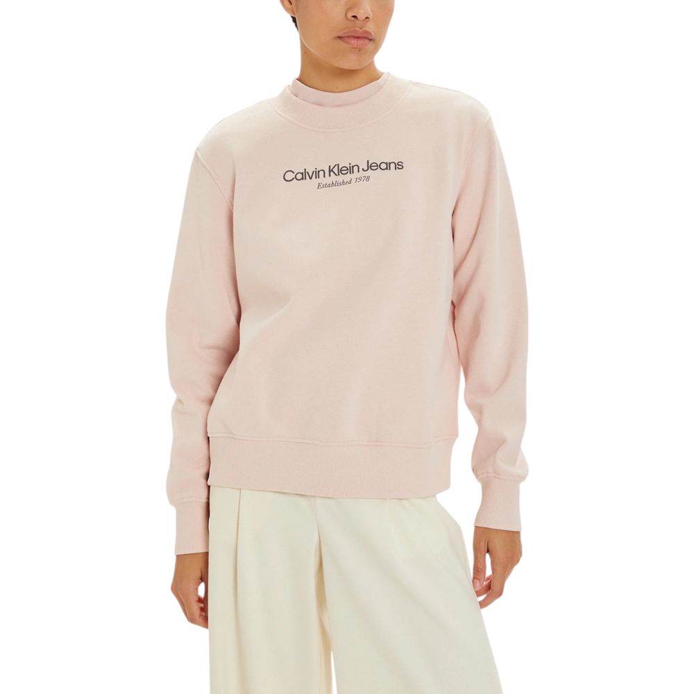 

Розовый хлопковый свитер Calvin Klein Jeans