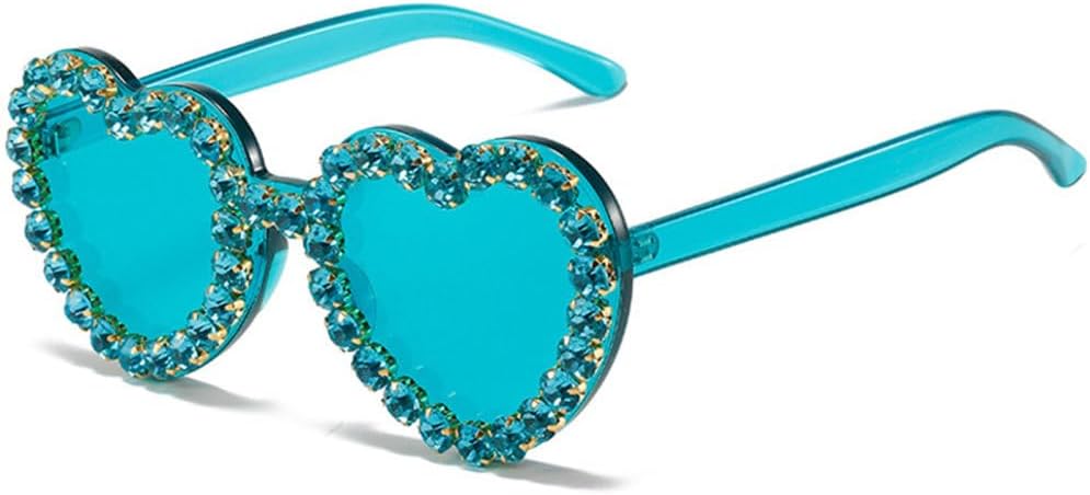 

Персонализированные солнцезащитные очки в форме сердца для женщин, роскошные винтажные солнцезащитные очки, модные очки для отдыха на природе и пляже, очки с защитой от УФ-излучения UV400 TYUVIVO, Blue Blue