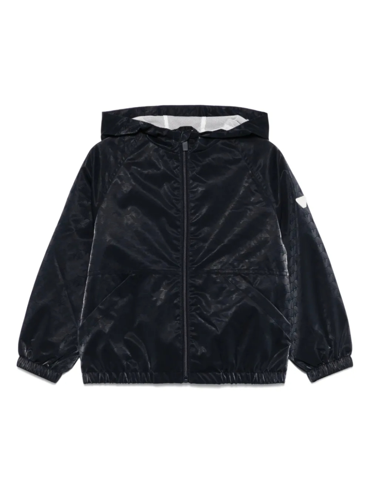 

Детская куртка Emporio Armani Kids с логотипом по всей поверхности, синий