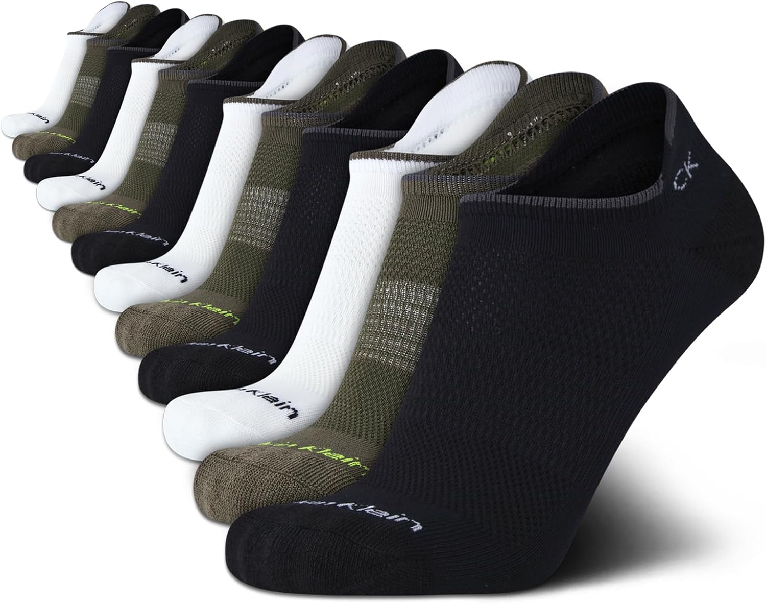 

Мужские носки Calvin Klein, непромокаемые, 12 пар, с амортизирующим вкладышем, с низким вырезом, для кроссовок, лоферов, лодочек (размер: 7-12), Black Assorted