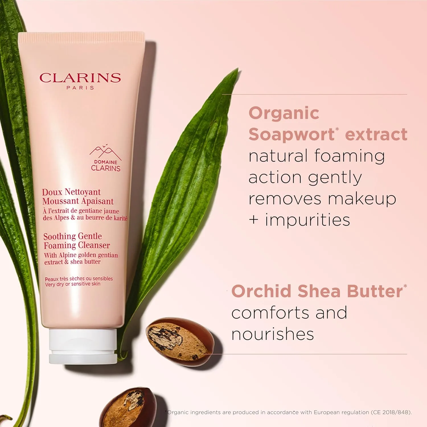 Пенка для умывания Clarins — Успокаивающая пенящаяся | Очищает, успокаивает и смягчает кожу | Содержит питательное — фото 4