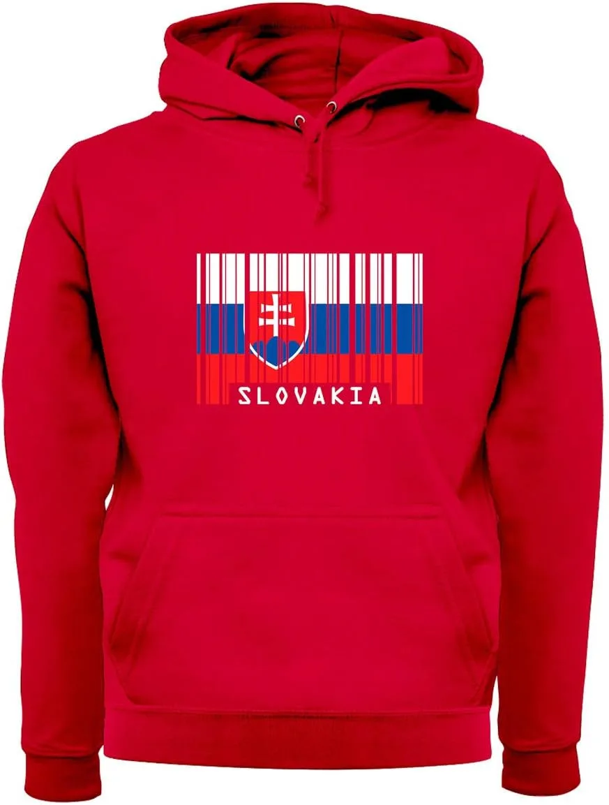 

Футболка с капюшоном Unisex Premium с флагом Словакии в стиле штрих-кода Dressdown