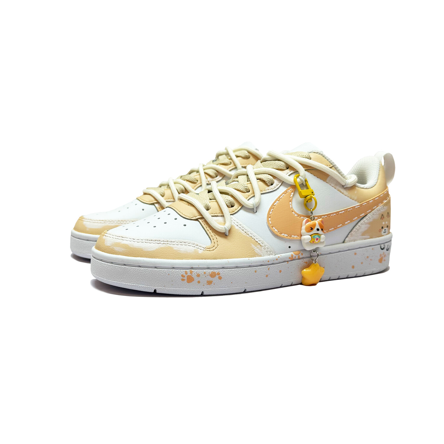 

Кроссовки Nike Court Borough Skateboarding Shoes Women's Low-top Yellow/White, светло-желтый