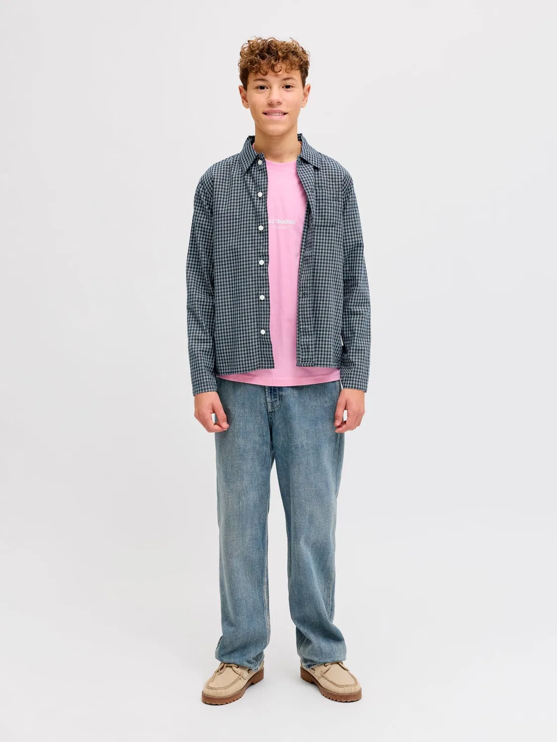 Рубашка с принтом, JACK & JONES Junior, sky captain — фото 4