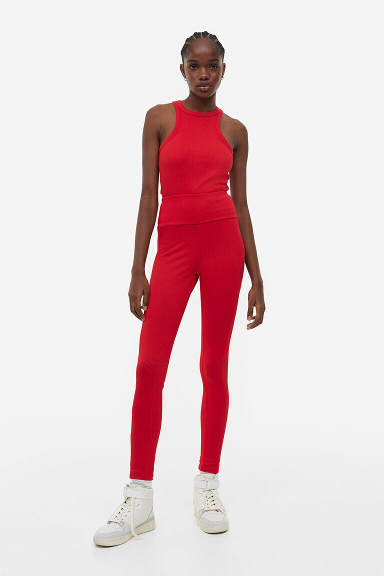 

Леггинсы с карманами H&M, красный
