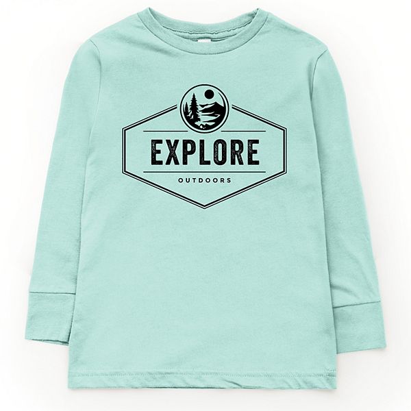 

Футболка с длинным рукавом Explore Outdoors для детей The Juniper Shop, Seafoam