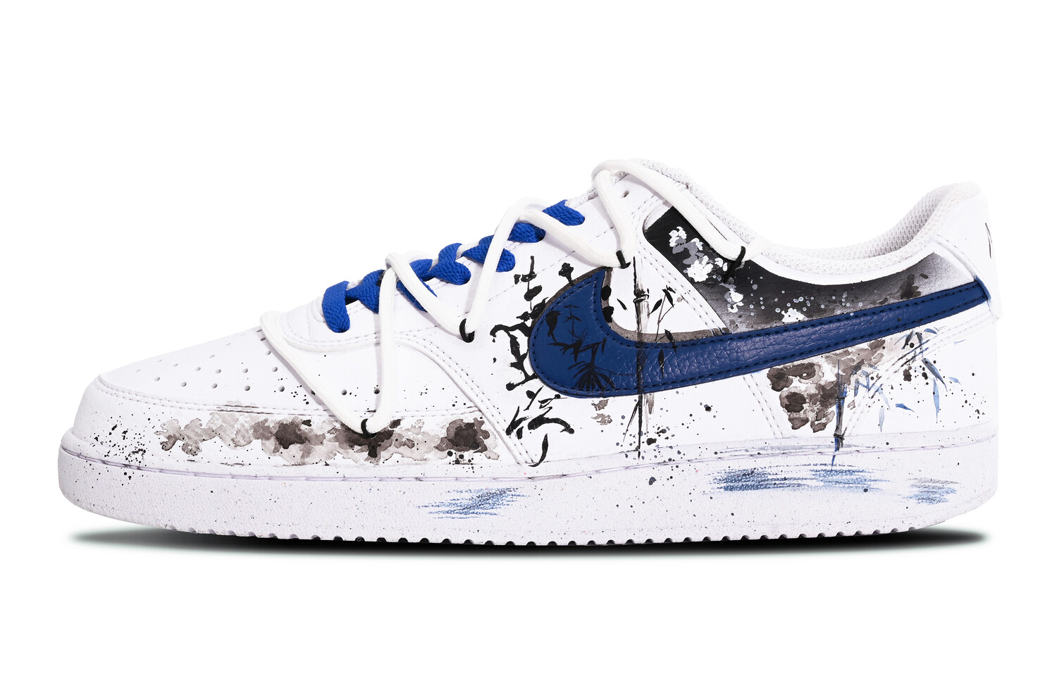 

Кроссовки Nike Court Vision 1 Skateboarding Shoes Men Low-top Black/Blue, черный